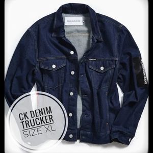Calvin Klein Denim Trucker Logo Jacket